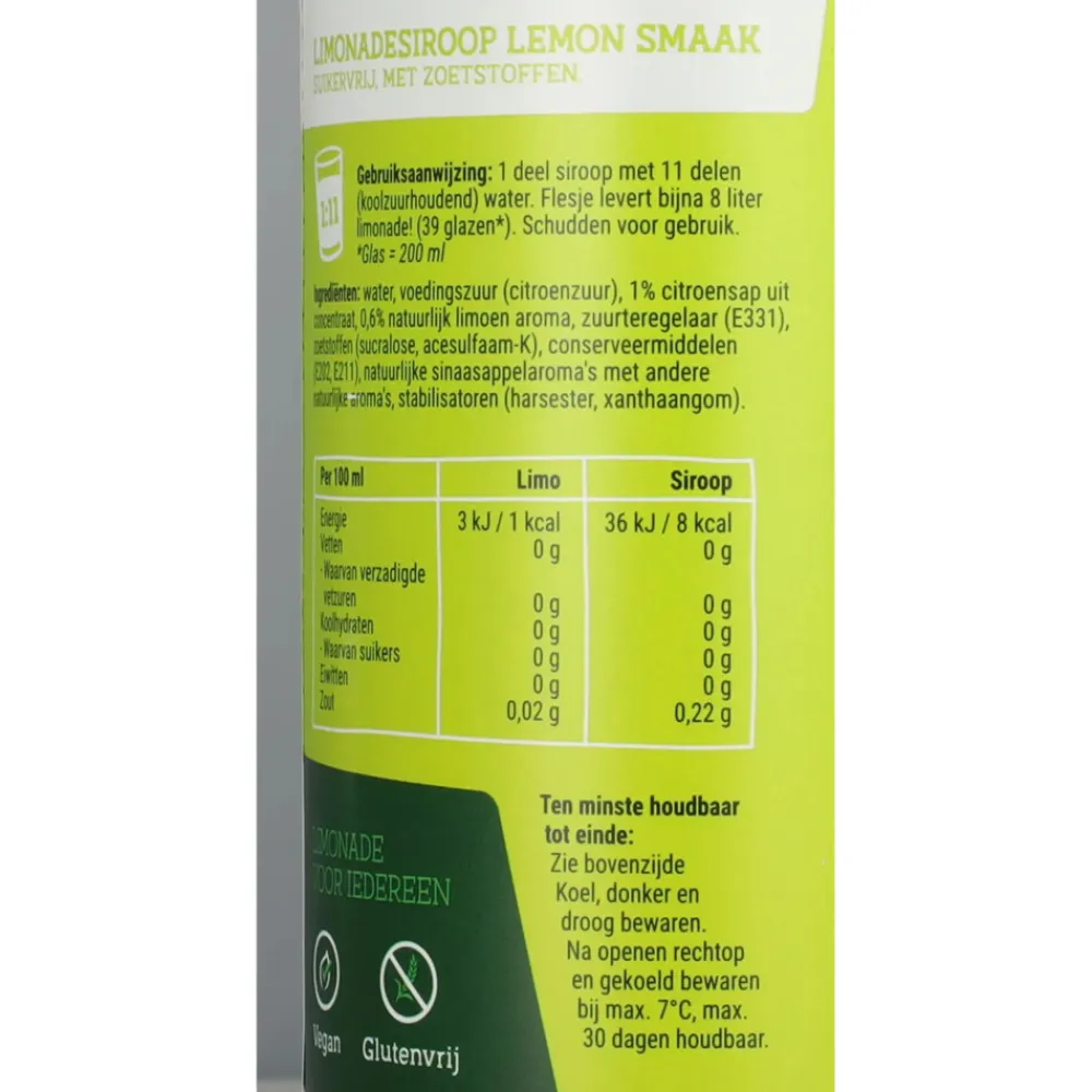 Siropen & Zoetstoffen|Dranken<Slimpie 3x Siroop Lemon 650 ml