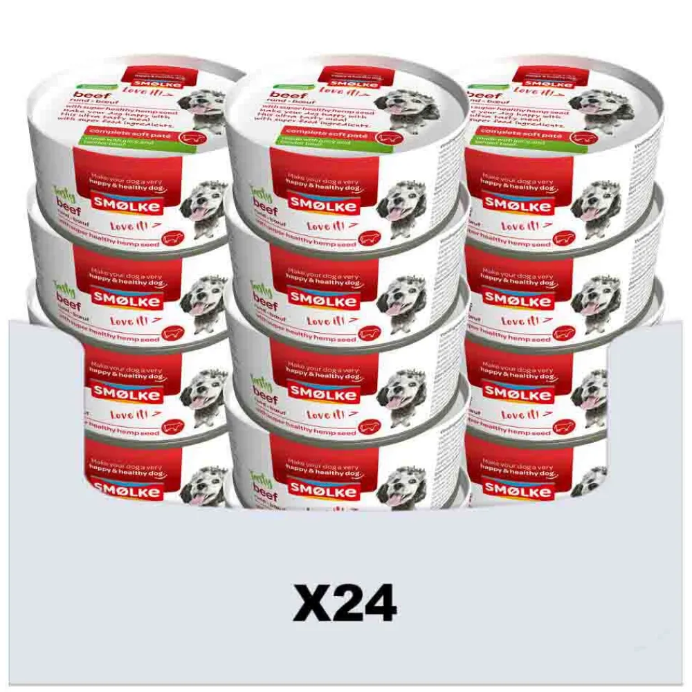 Hondenvoer<Smolke 24x Hondenvoer Soft Paté Rund 125 gr