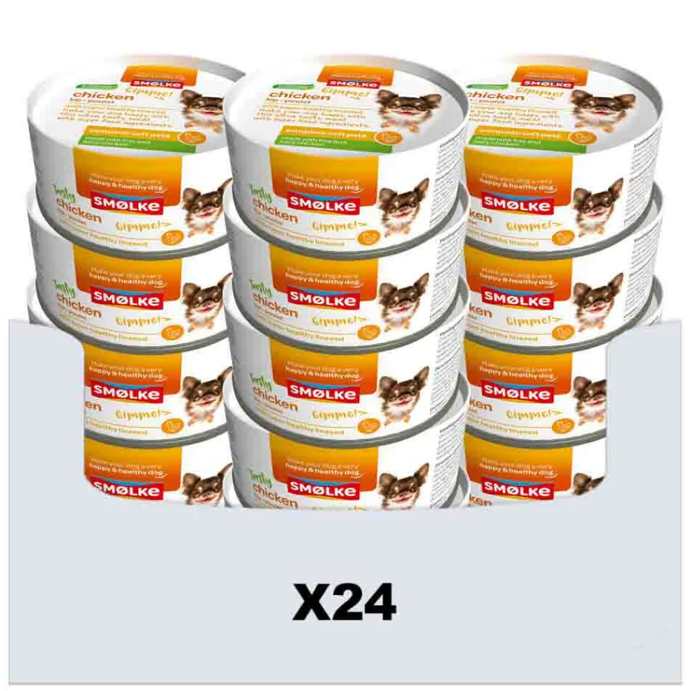 Hondenvoer<Smolke 24x Hondenvoer Soft Paté Kip 125 gr