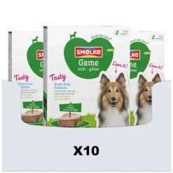 10x Hondenvoer Vers Gestoomd Wild Graanvrij 395 gr^Smolke Hot
