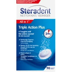 Specialistische Mondverzorging<Steradent 4x Triple Action Plus Kunstgebit Reiniger 90 tabletten