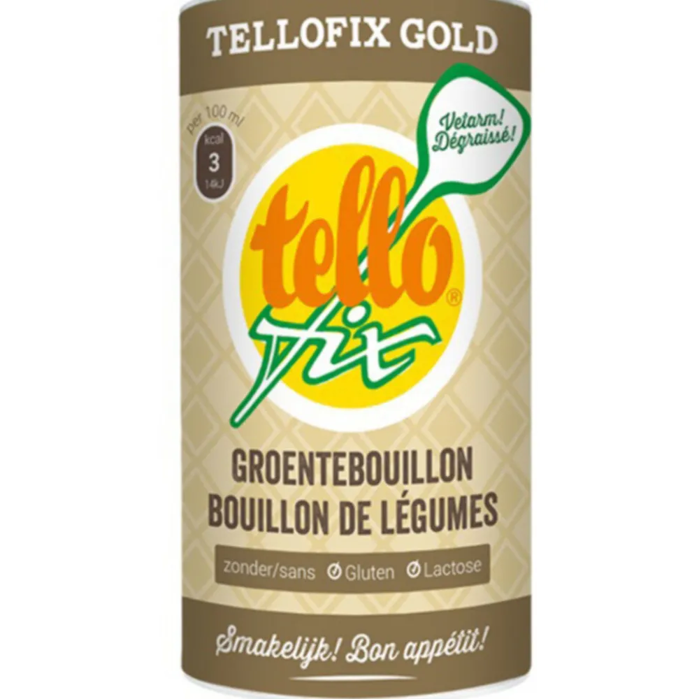 Discount 3x Tellofix Gold Groentebouillon Glutenvrij 900 gr Soepen & Sauzen