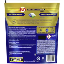 Machineafwas<Sun 6x Brilliant Shine+ All-in 1 Vaatwascapsules 34 stuks