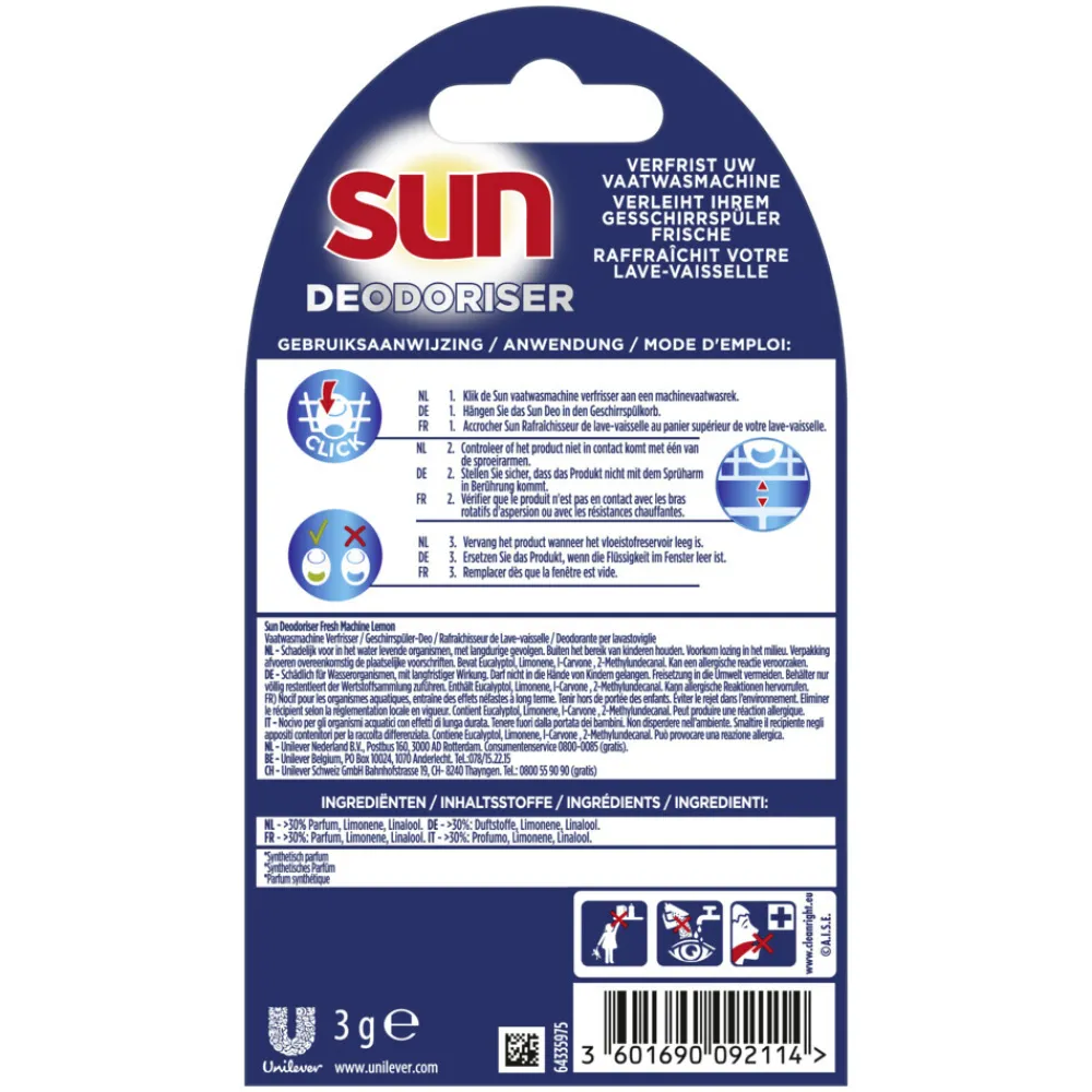 Machineafwas<Sun 15x Vaatwasmachine Verfrisser Citroen