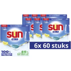 Machineafwas<Sun 6x Vaatwastabletten Citroen 60 stuks