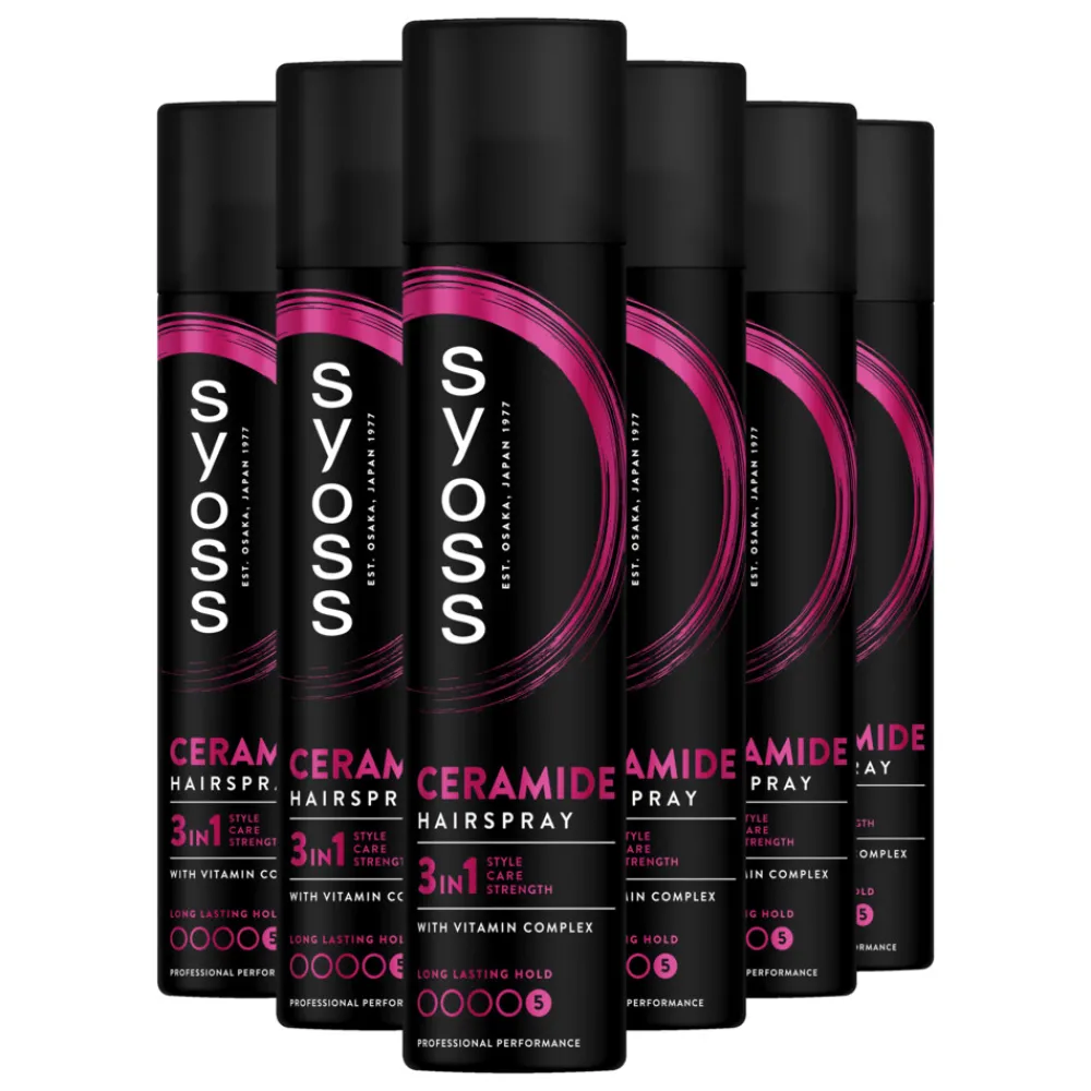6x Ceramide Haarspray 300 ml^Syoss Discount