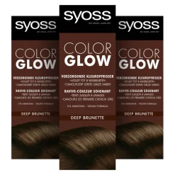 3x Color Glow Kleuropfrisser Deep Brunette 100 ml^Syoss Outlet
