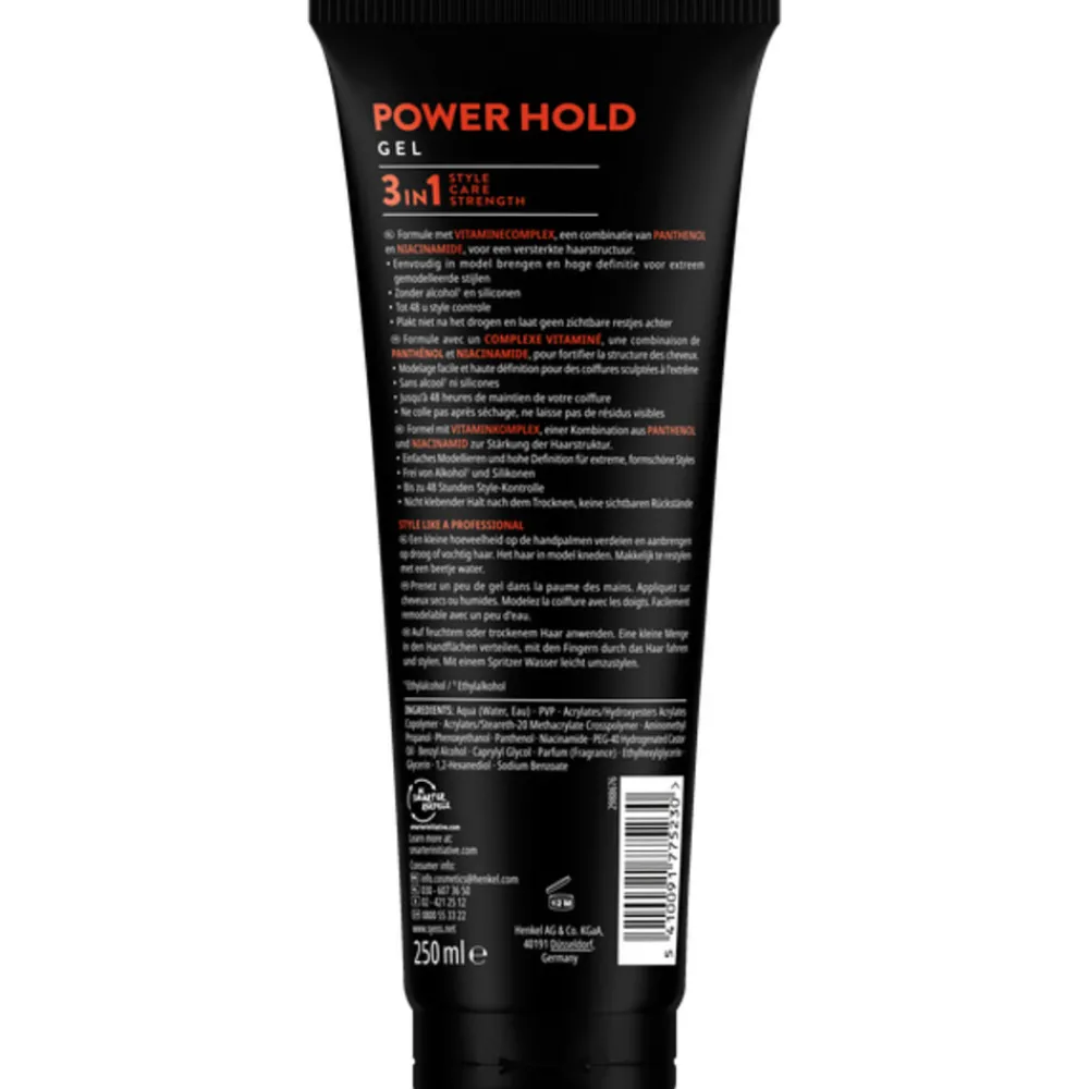 Haarstyling<Syoss 6x Power hold Haargel 250 ml