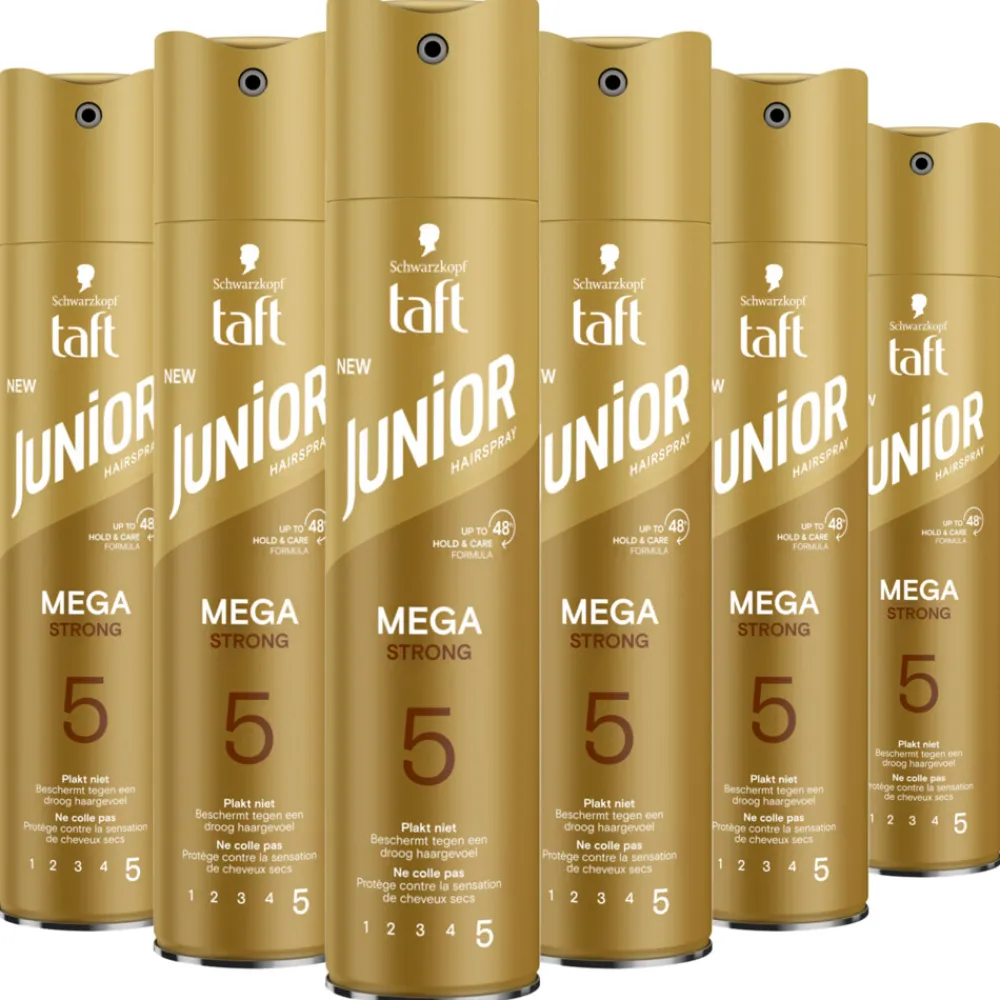 Outlet 6x Junior Hairspray Mega Strong 250 ml Haarstyling