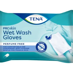 Bad & Douche<TENA 3x Proskin Wet Wash Gloves Zonder Parfum 8 stuks