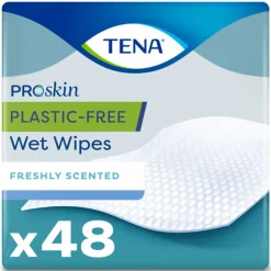 Incontinentie|Intiemhygiëne<TENA 3x Proskin Wet Wipes Plastic Free 32 x 20 cm 48 stuks