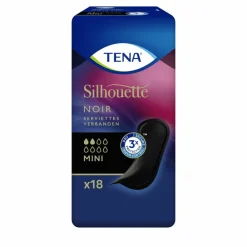 3x Silhouette Pads Black Mini 18 stuks^TENA Online