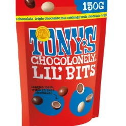 Chocolade<Tonys Chocolonely 8x Tony's Chocolonely Lil'Bits Triple Chocolade Mix 150 gr