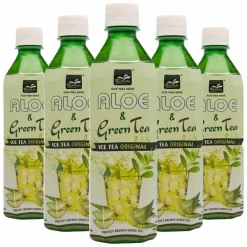 5x Aloe Vera Drink Green Tea Natural 500 ml^Tropical Clearance