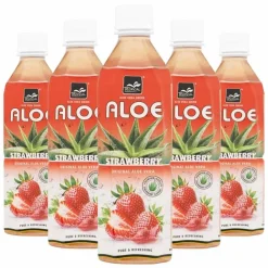 Clearance 5x Aloe Vera Drink Aardbei 500 ml Dranken