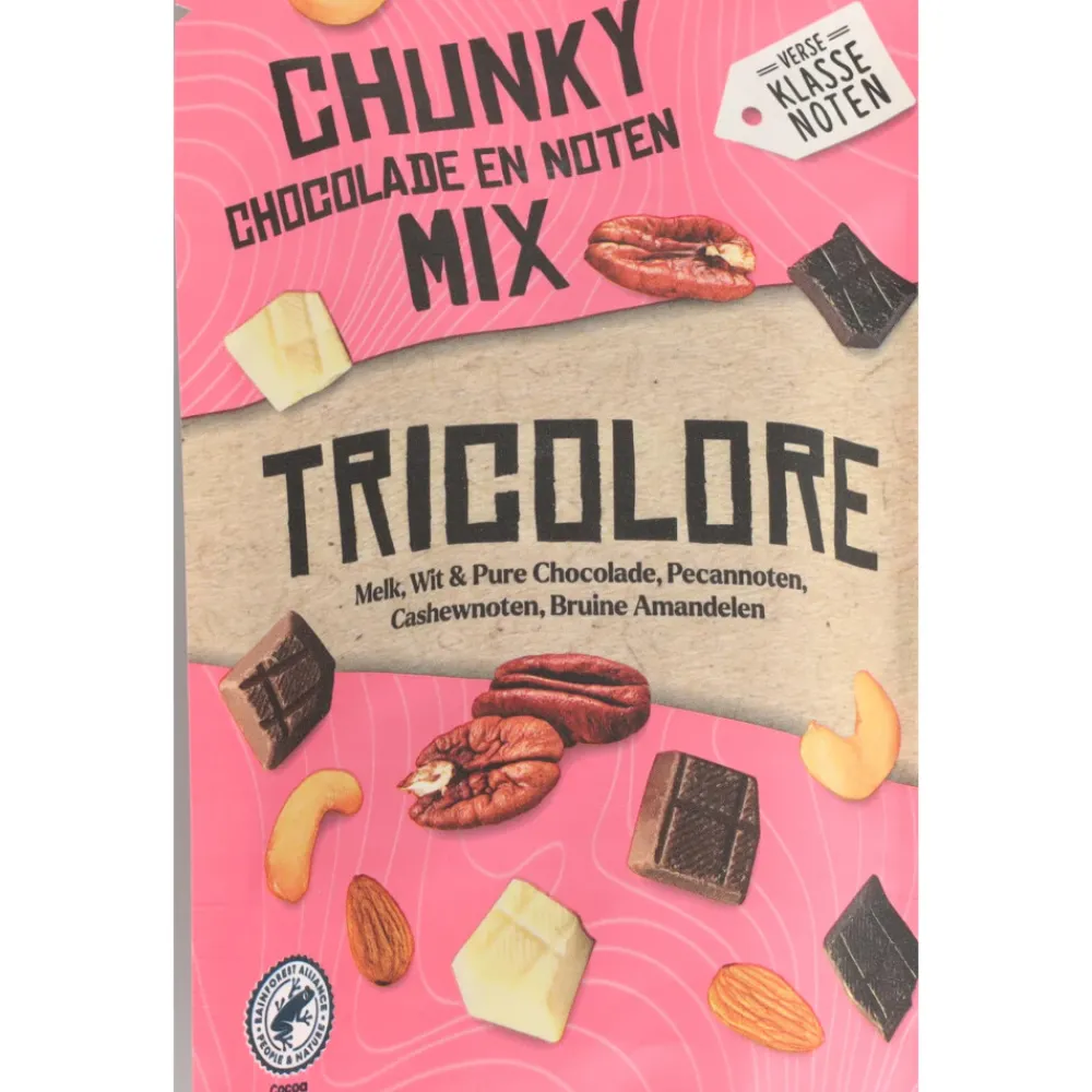 3x Chunky Chocolade en Noten Mix Tricolore 150 gr^Verse Klassenoten