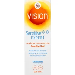 Zonbescherming<Vision 2x Zonnebrand Sensitive SPF 50 185 ml