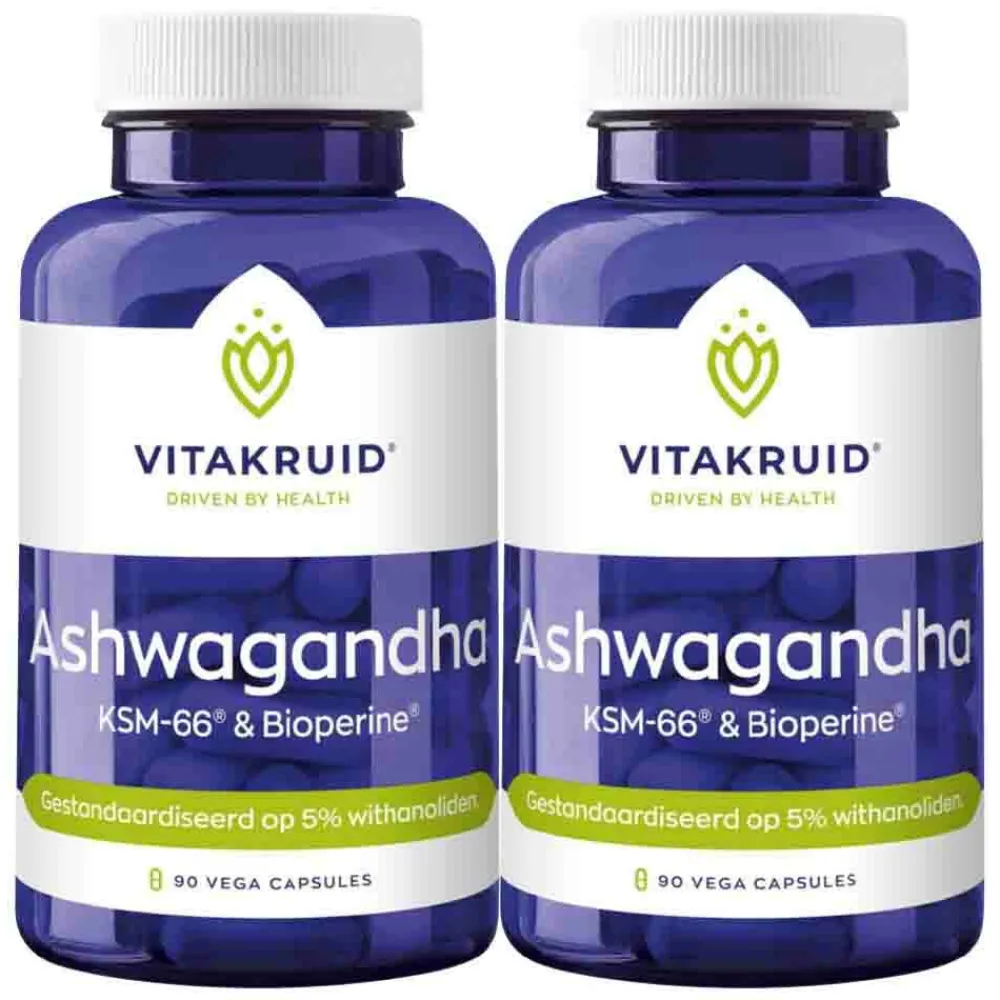 Rustgevend & Slapen<Vitakruid 2x Ashwagandha Ksm 90 capsules