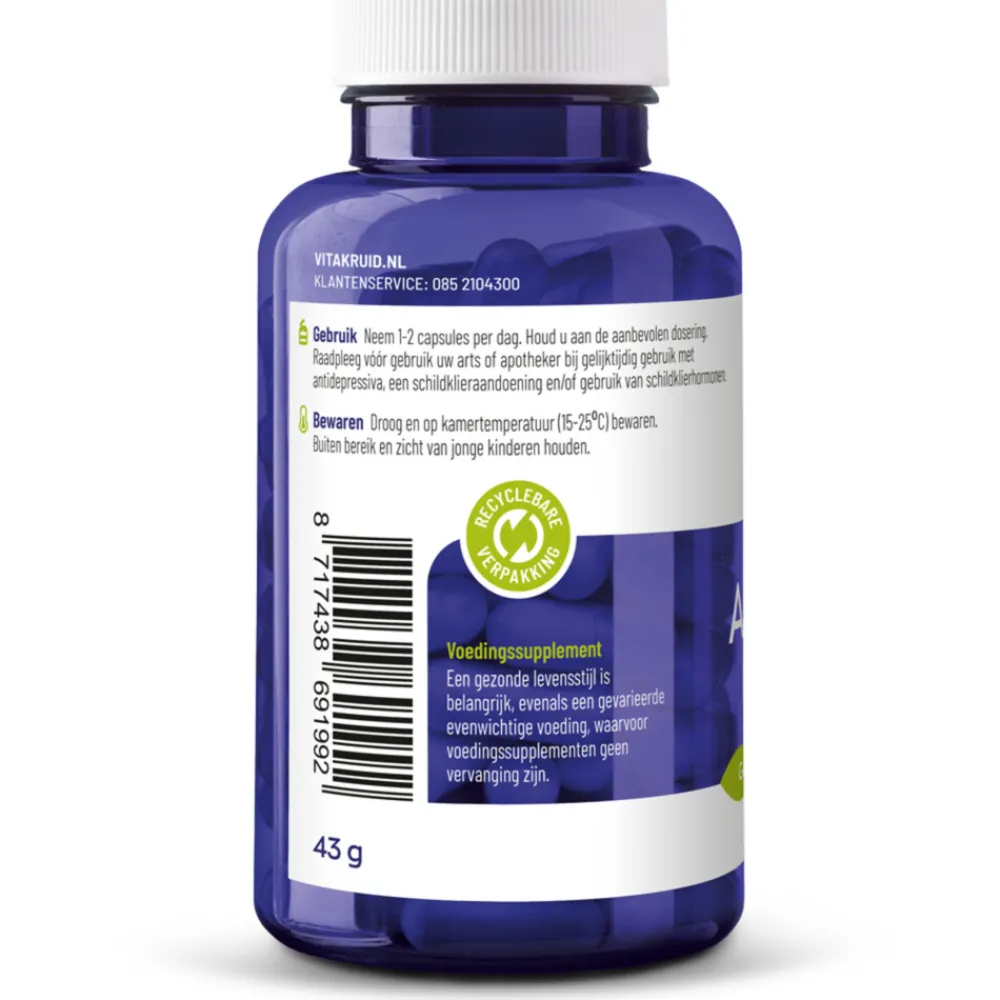 Rustgevend & Slapen<Vitakruid 2x Ashwagandha Ksm 90 capsules