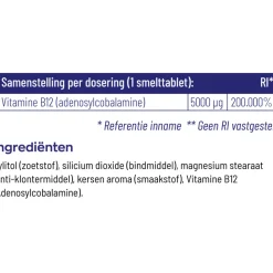 Best 2x B12 Adenosyl 5000 Mcg 60 tabletten Vitaminen