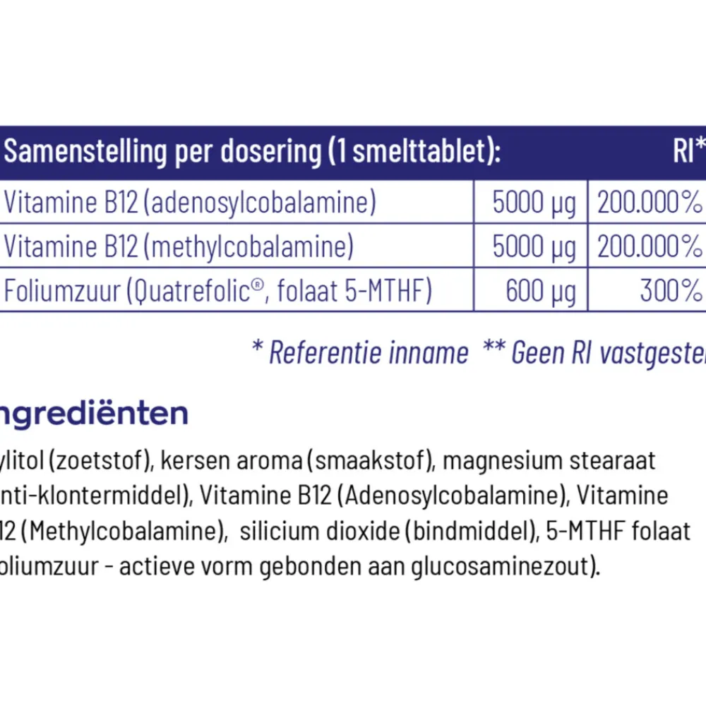 2x B12 Combi 10.000 120 tabletten Vitaminen