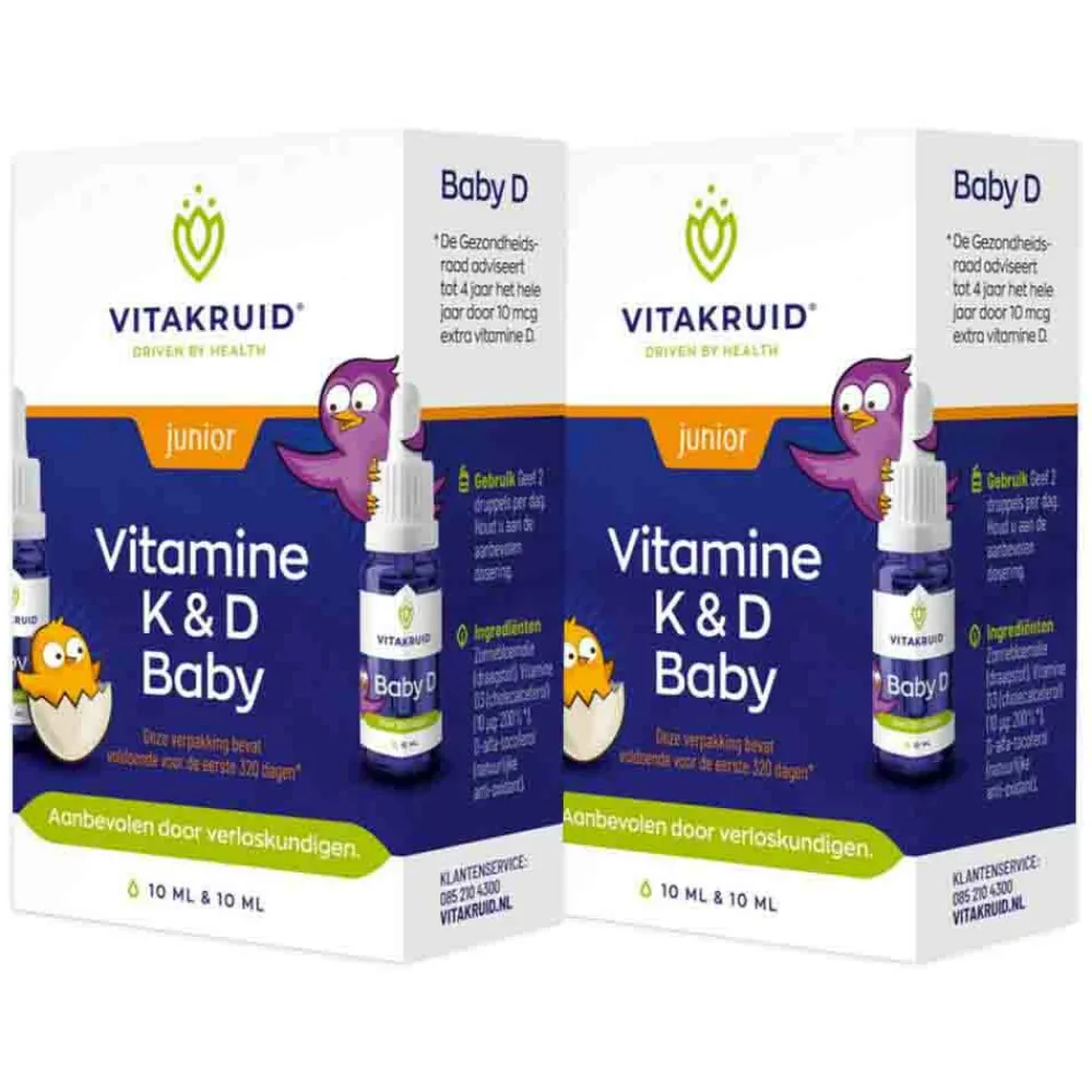 Vitaminen & Supplementen|Vitaminen<Vitakruid 2x Baby Vitamine K & D 2x 10 ml