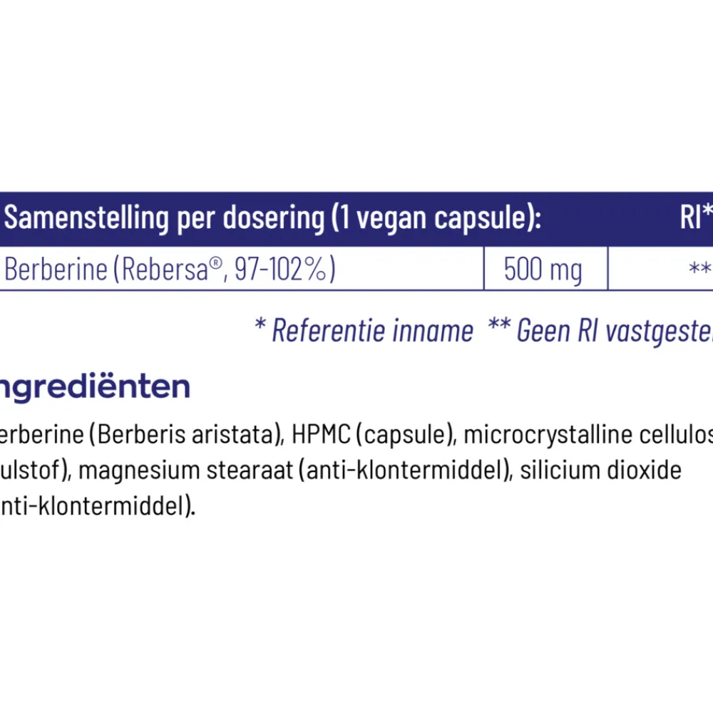 2x Berberine 500 Rebersa 60 vegacapsules^Vitakruid Online