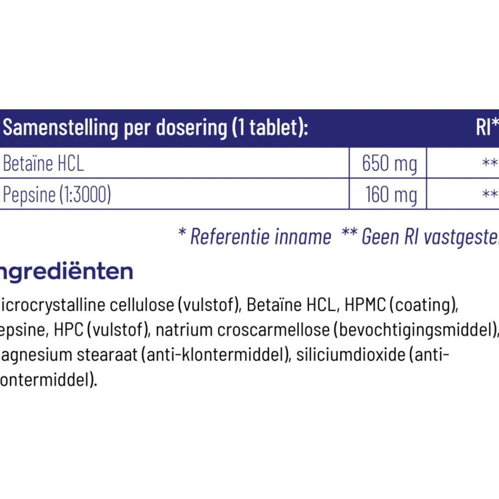 2x Betaine Hcl Testkit 10 tabletten^Vitakruid Outlet