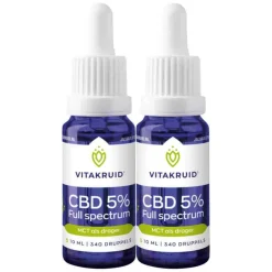 Speciale Bestanddelen<Vitakruid 2x CBD Olie 5% Full Spectrum 10 ml