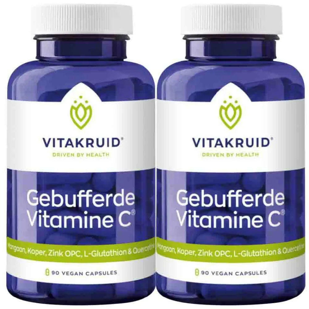 Clearance 2x Gebufferde Vitamine C 90 vegacapsules Vitaminen
