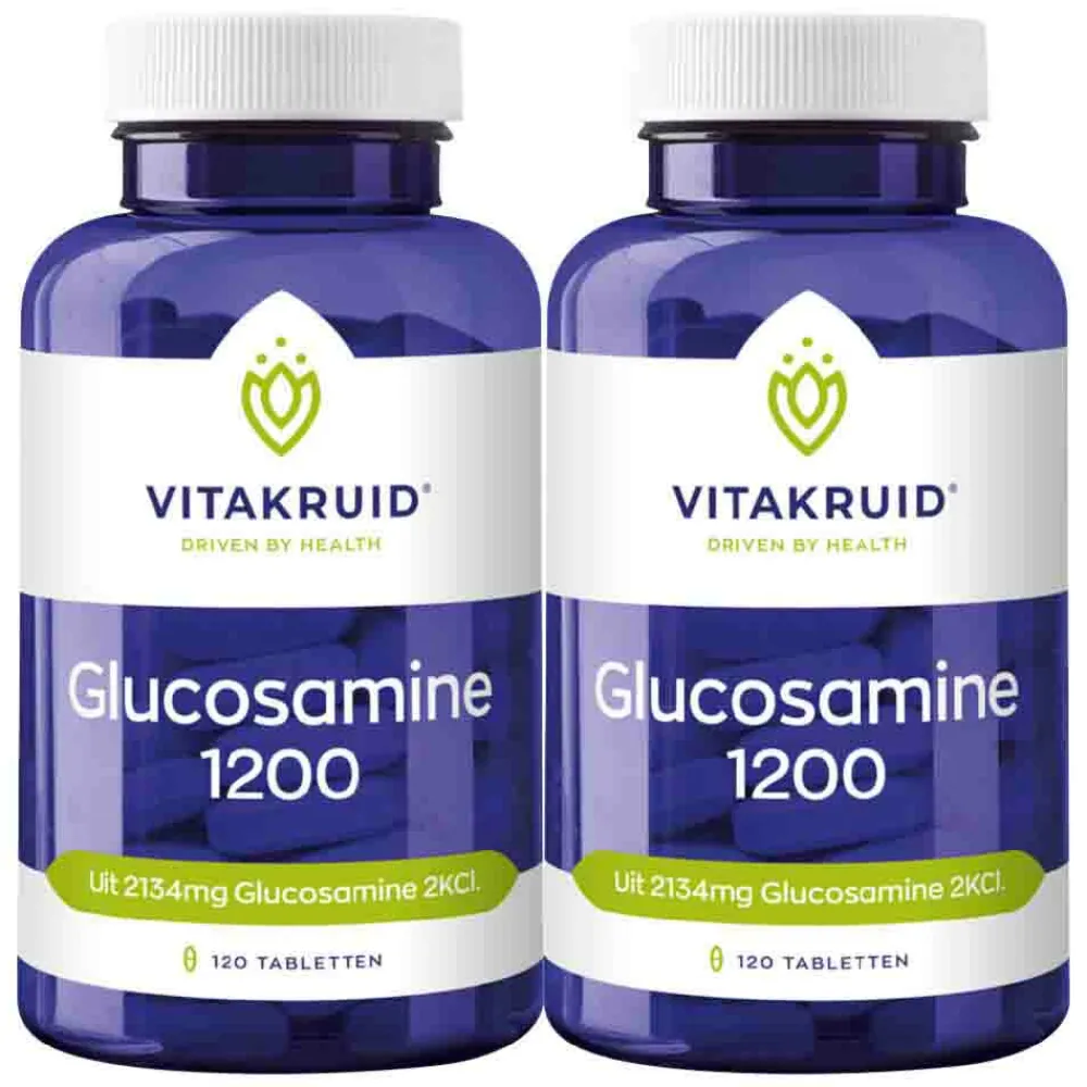 2x Glucosamine 1200 120 tabletten^Vitakruid New
