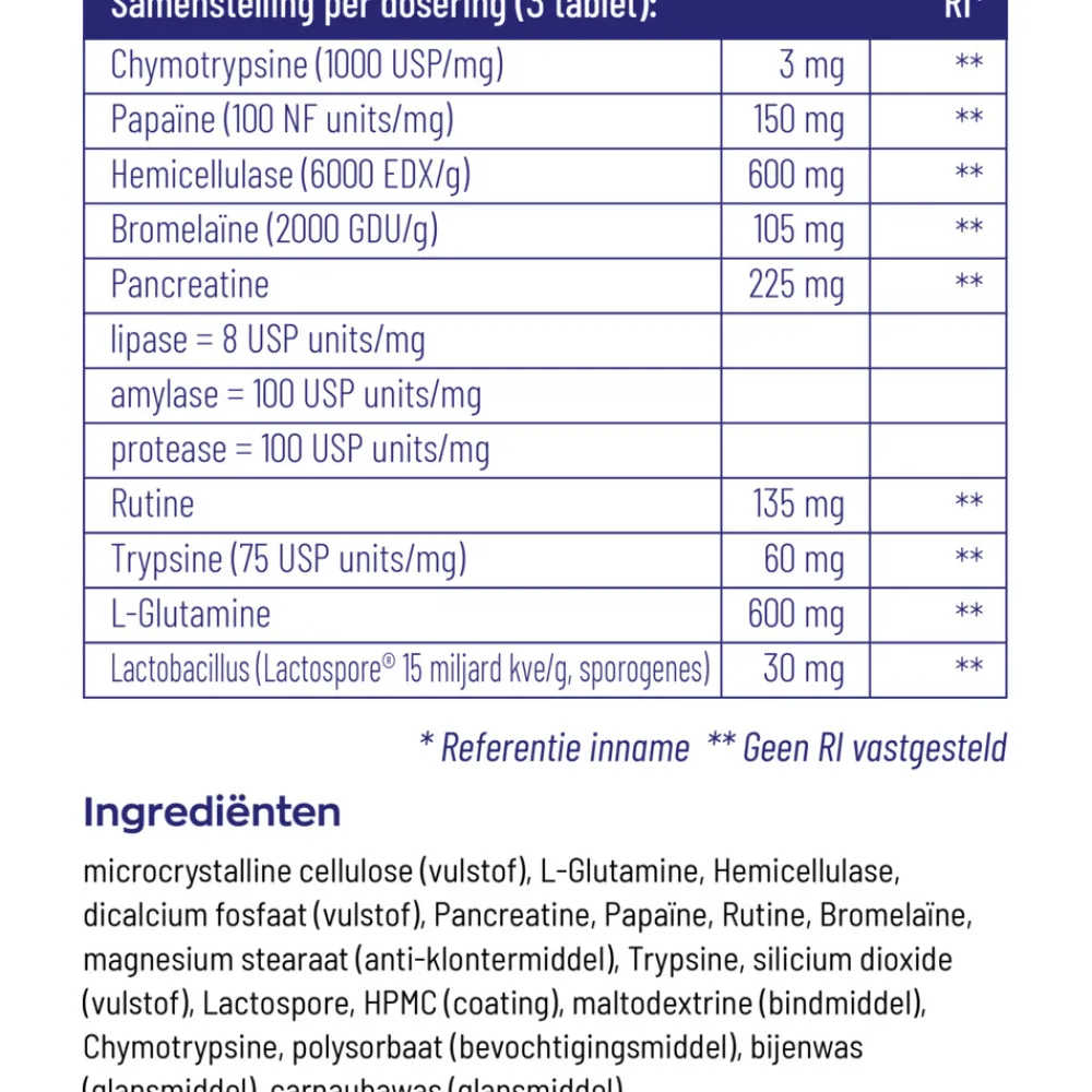 Speciale Bestanddelen<Vitakruid 2x Glutazyme Enzymen 90 tabletten