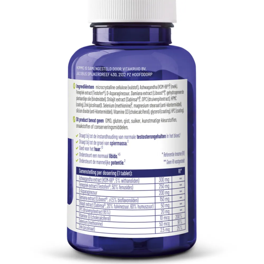 2x Homme 60 tabletten^Vitakruid Clearance