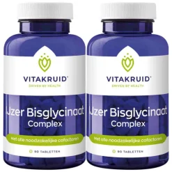 2x Ijzer Bisglycinaat 90 tabletten^Vitakruid Best