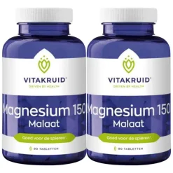 2x Magnesium Malaat 150 90 tabletten^Vitakruid Online