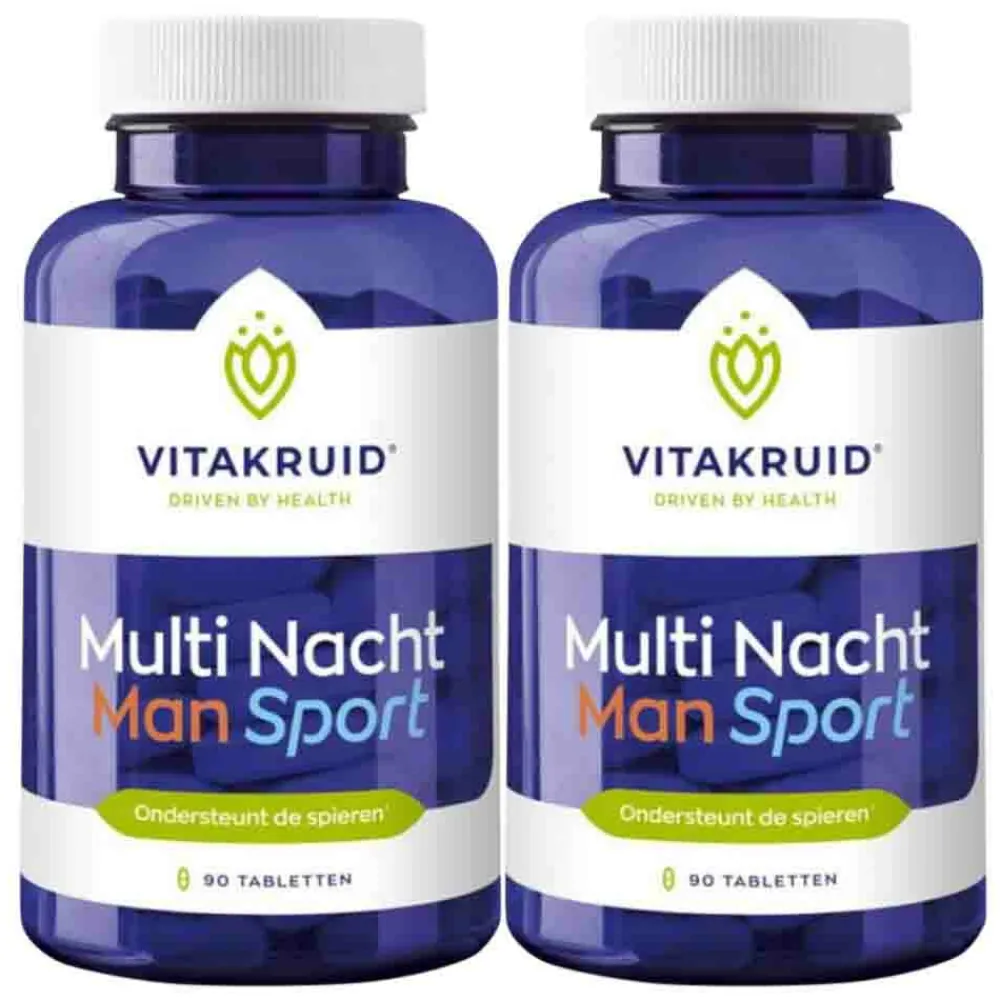 Vitaminen Man<Vitakruid 2x Man Sport Multi Nacht 90 tabletten