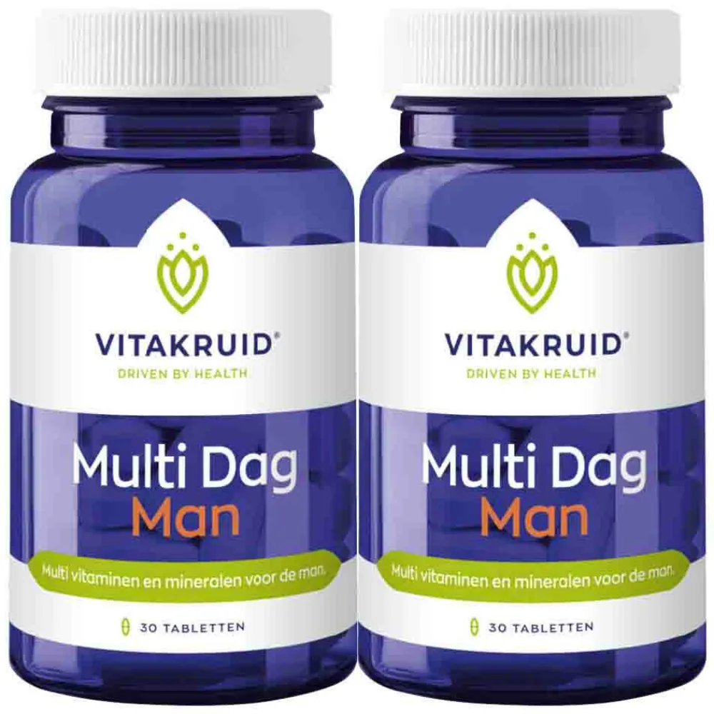 Vitaminen Man<Vitakruid 2x Multi Dag Man 30 tabletten