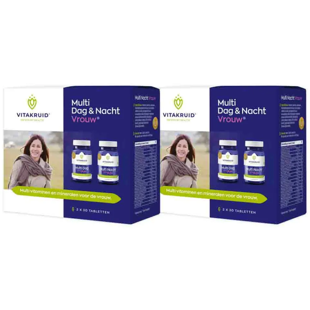 Sale 2x Multi Dag Nacht Vrouw 60 tabletten Vitaminen Vrouw
