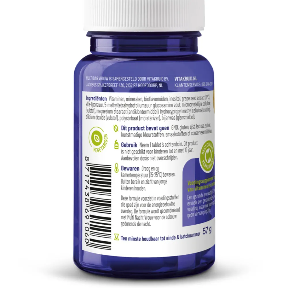 Vitaminen Vrouw<Vitakruid 2x Multi Dag Vrouw 30 tabletten