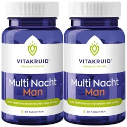 Vitaminen Man<Vitakruid 2x Multi Nacht Man 30 tabletten