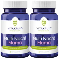 Zwangerschapsvitamine<Vitakruid 2x Multi Nacht Mama 30 tabletten