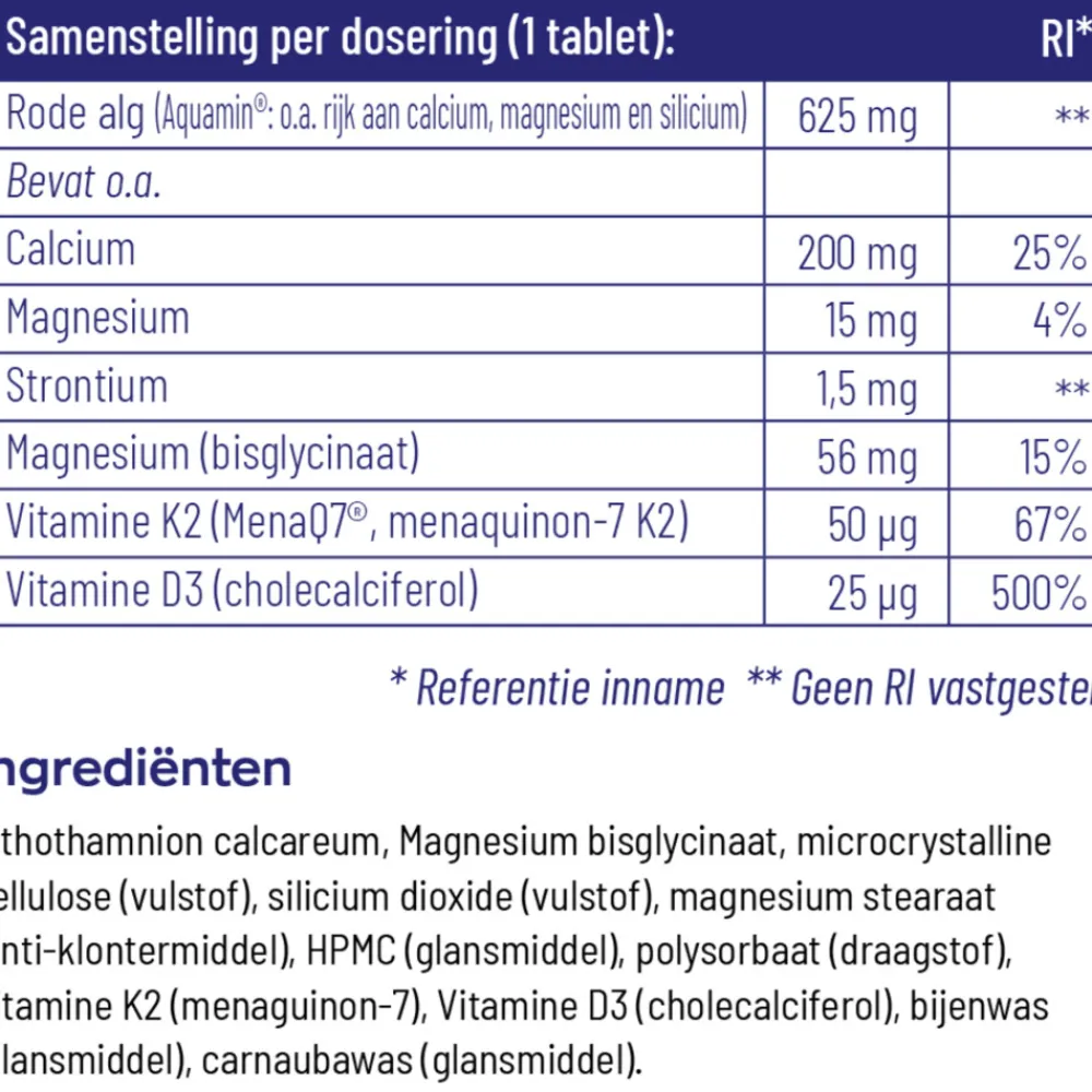 Best 2x Osta K2 & D3 Algae 90 tabletten Vitaminen