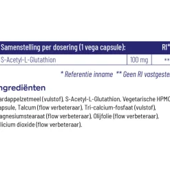 Best 2x S-Acetyl-L-Glutathion 30 vegacapsules Speciale Bestanddelen