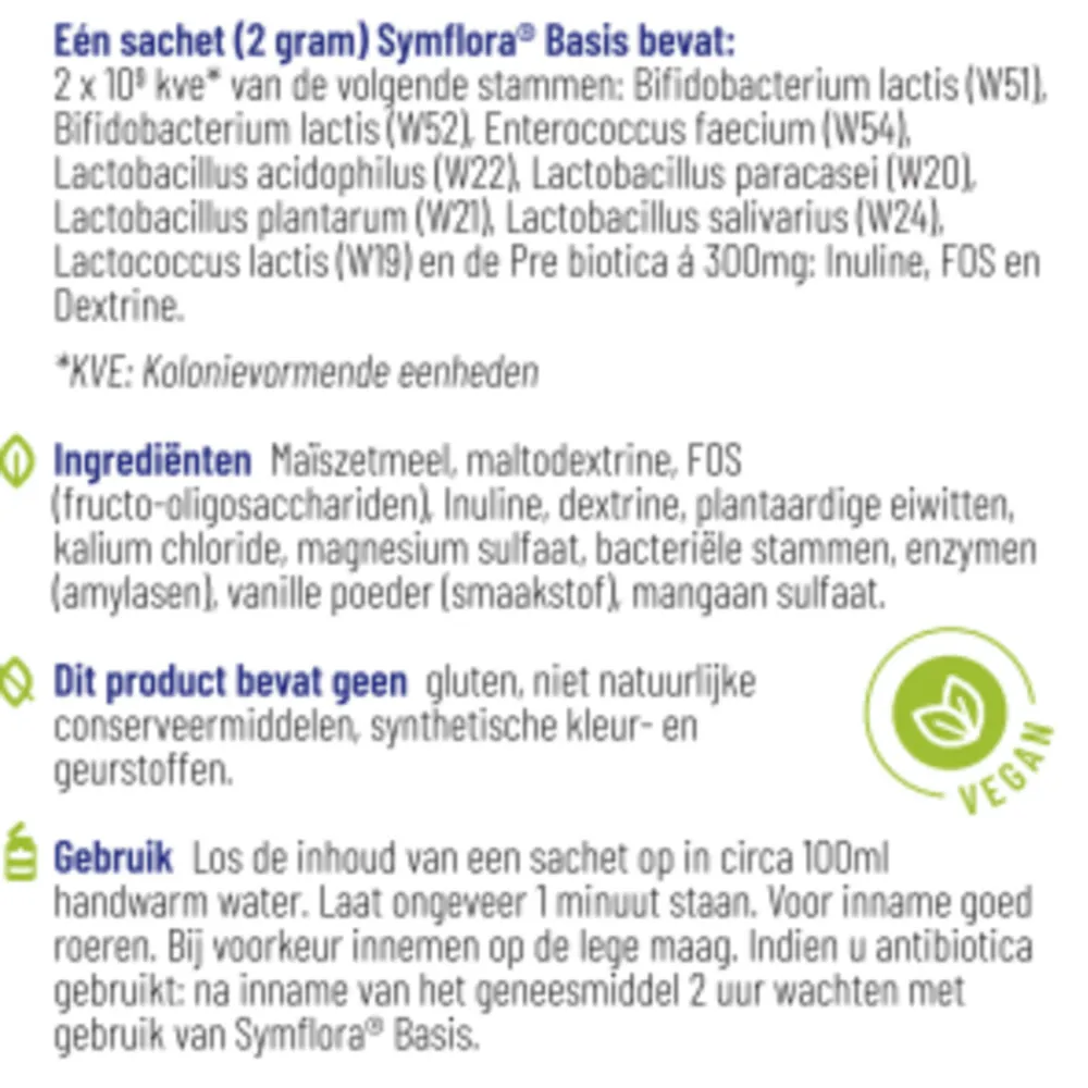 Speciale Bestanddelen<Vitakruid 2x Symflora Basis 30 sachets