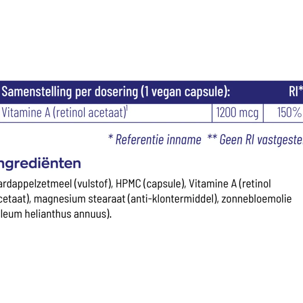 Online 2x Vitamine A 4000 IE Vegan 100 capsules Vitaminen
