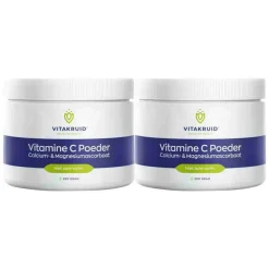 2x Vitamine C Poeder Calcium- & Magnesiumascorbaat 260 gr Mineralen