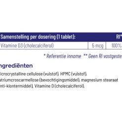 New 2x Vitamine D3 - 5 mcg 250 tabletten Vitaminen