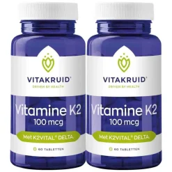 Vitaminen<Vitakruid 2x Vitamine K2 100 Mcg 60 tabletten