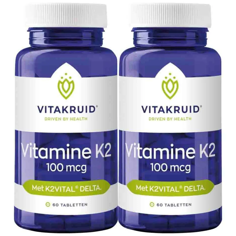 Vitaminen<Vitakruid 2x Vitamine K2 100 Mcg 60 tabletten