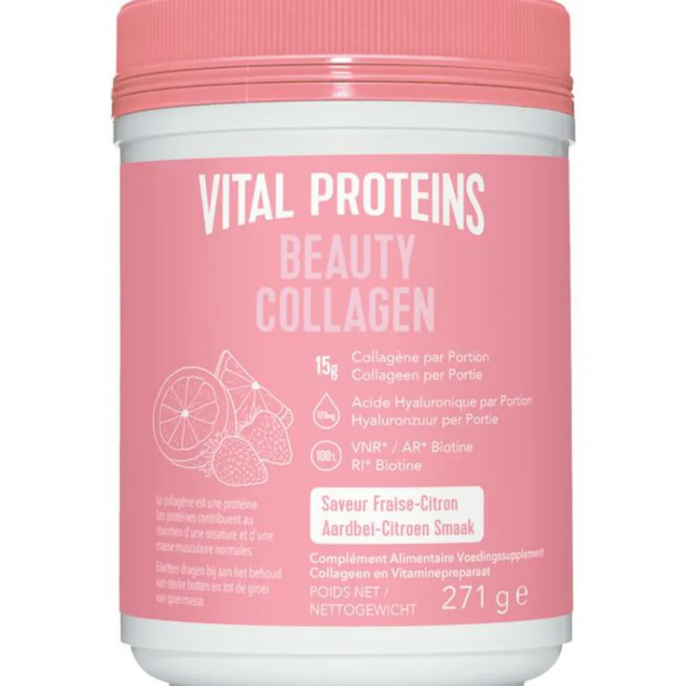 3x Beauty Collageen Aardbei en Citroen 271 gr^Vital Proteins New
